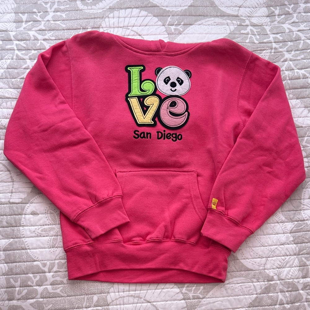 San Diego Pink Kids Sweatshirt with Panda Design